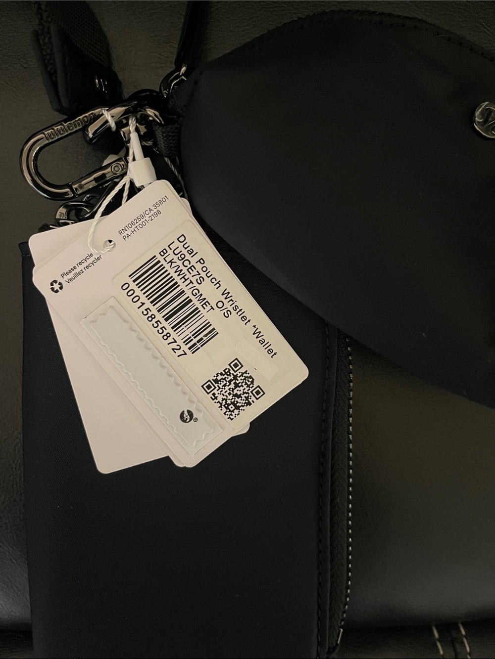 lululemon Black Dual Pouch Wristlet Wallet - Picture 3 of 3